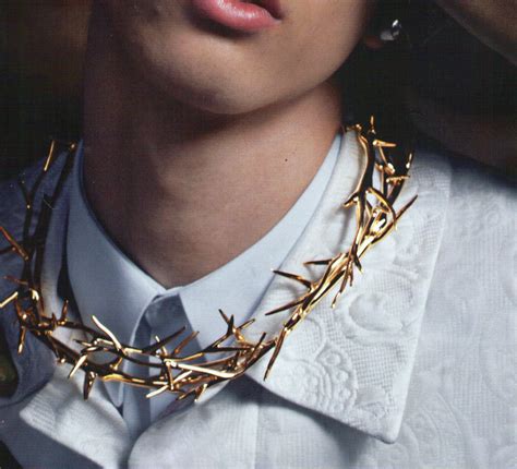 givenchy gold chain necklace|givenchy crown of thorns necklace.